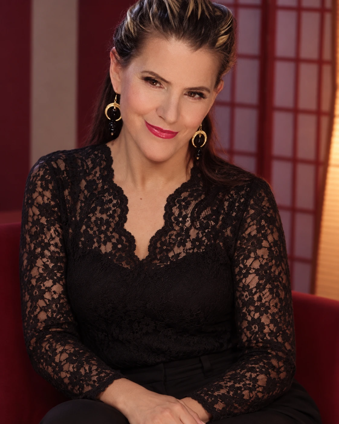 Portrait of Londin Angel Winters in black lace